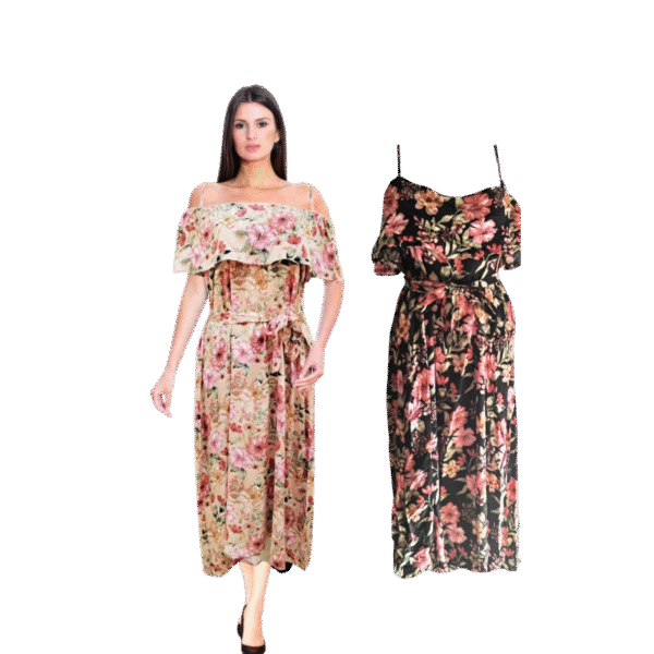 2-Color Blend Cotton Slip Dress - Dozen Pack - Image 4