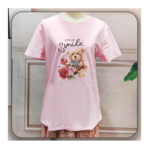 Ladies 2-Color Floral V-Neck Cotton Shirt (Dozen Pack)